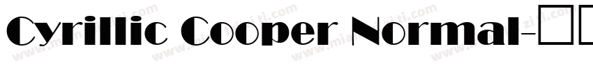 Cyrillic Cooper Normal字体转换
